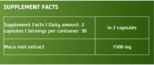 Biotech USA Maca 1500mg 60 κάψουλες