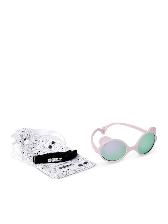 KiETLA Ourson Unbreakable Kids Sunglasses with Mirror Lens Light Pink for 2-4 Years