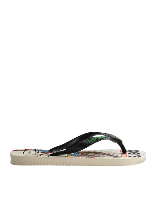 Top Marvel Classics Men's Flip Flops Beige