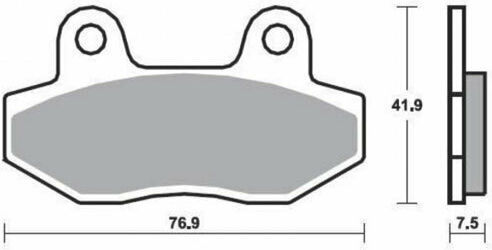 SBS Plăcuțe de Frână Pentru Motociclete Înainte Pentru Kymco Jetix 125 / Nexxon 125 Peugeot Speedfight 3 Pentru Kymco Jetix 125 / Nexxon 125 Vespa 50