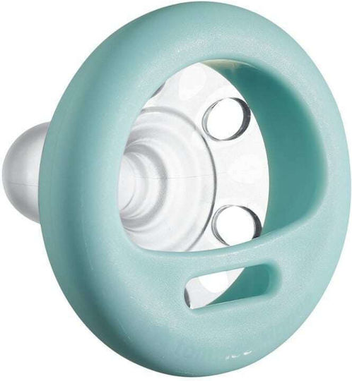 Tommee Tippee Closer To Nature Orthodontic Pacifiers Silicone White/Turquoise for 6-18 months 2pcs