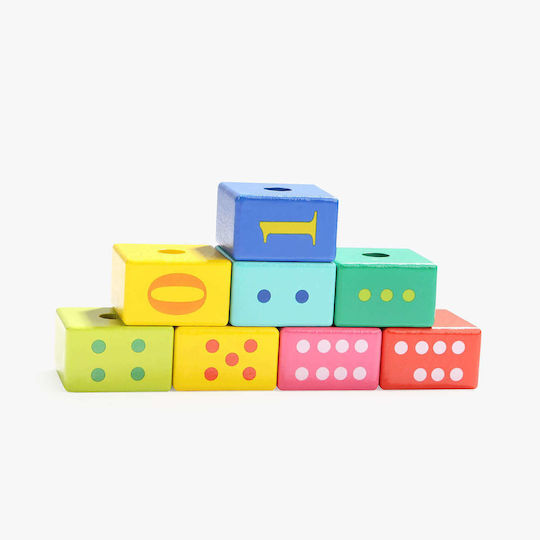 Top Bright Caterpillar Lacing Wooden Building Blocks For 1.5+ Years 20 Pieces