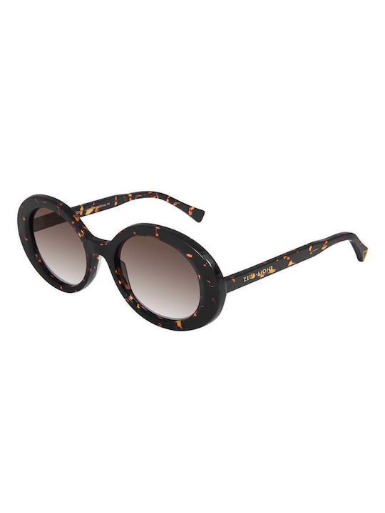 Zeus & Dione Nafsika Women's Sunglasses with C2 Tartaruga Plastic Frame and Brown Lens