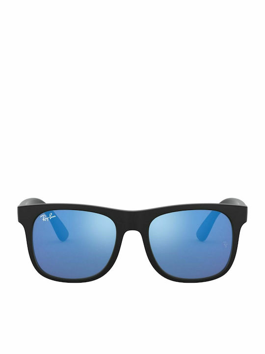 Ray Ban Unbreakable Square Kids Sunglasses with Mirror Blue for 7-11 Years