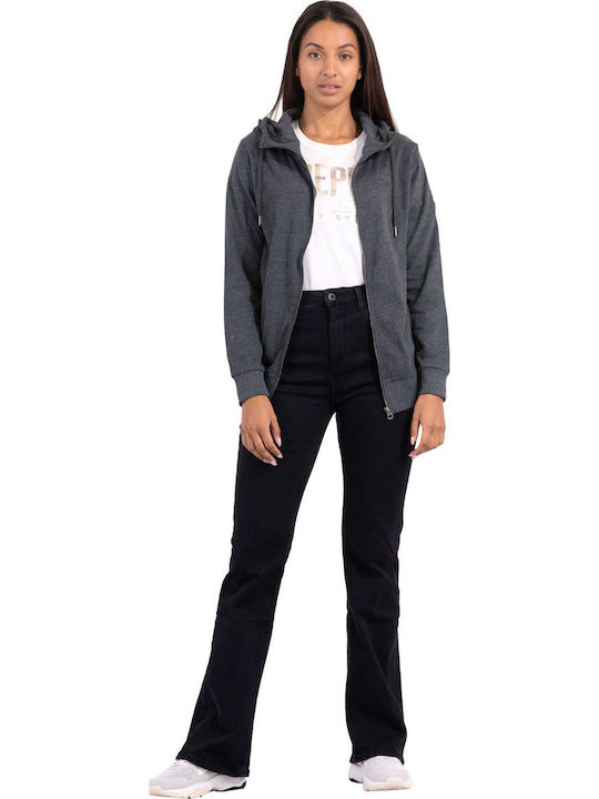 Anne Damen Sweatshirtjacke Kapuzen Charcoal