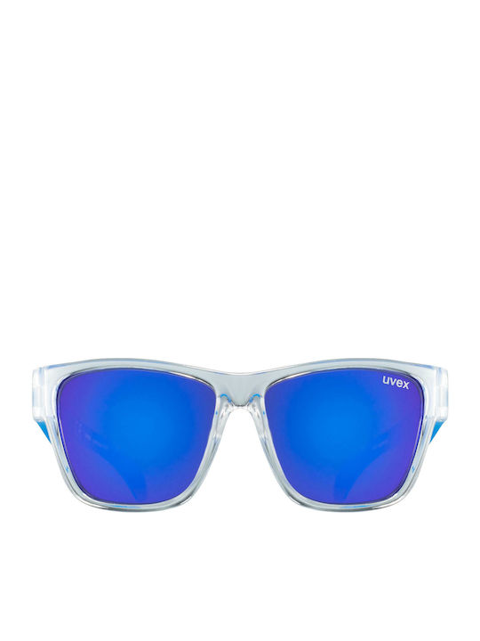 Uvex Sportstyle 508 Clear Blue Τετράγωνα Παιδικά Γυαλιά Ηλίου με Καθρέφτη Φακό Διάφανα
