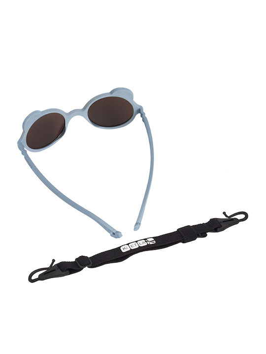 KiETLA Ourson Unbreakable Kids Sunglasses with Silver Blue Mirror Lens for 2-4 Years