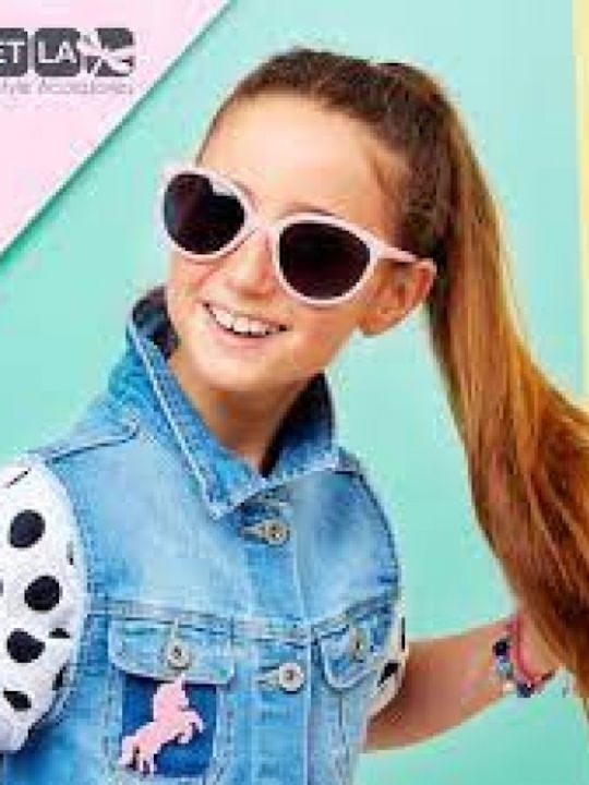 KiETLA BuZZ Unbreakable Butterfly Kids Sunglasses with Polarized Mirror Lens Black for 6-9 Years