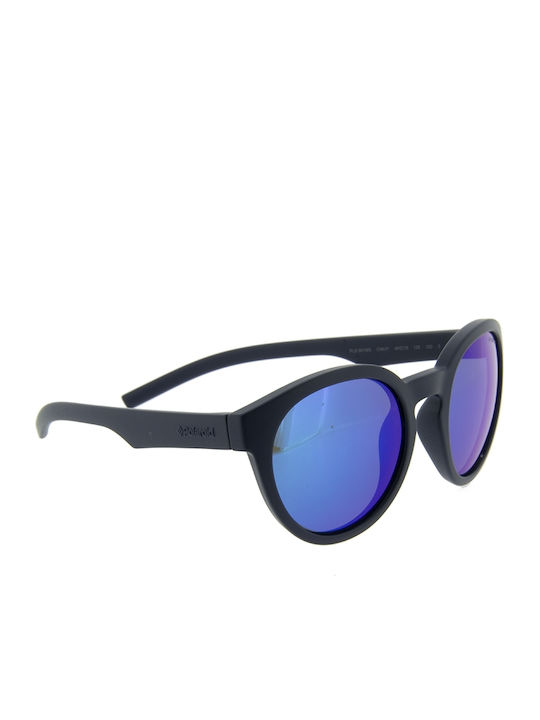 Polaroid Unbreakable Round Kids Sunglasses with Polarized Mirror Lens Blue for 4-6 Years