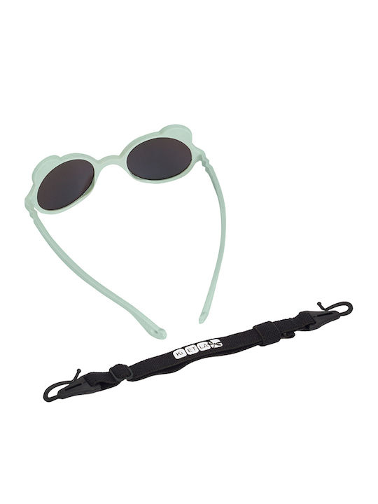 KiETLA Ourson Unbreakable Kids Sunglasses with Mirror Lens Almond Green for 2-4 Years