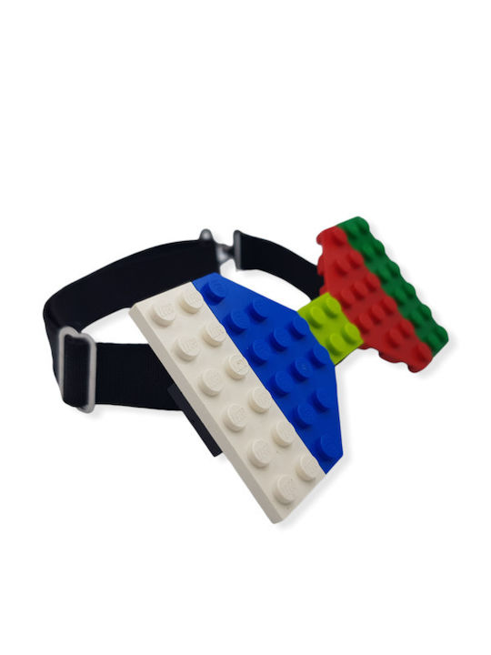 Large bow tie made of plastic blocks - Size 9,6 cm x 5 cm - Colorful (No5) (unisex, gifts for men)