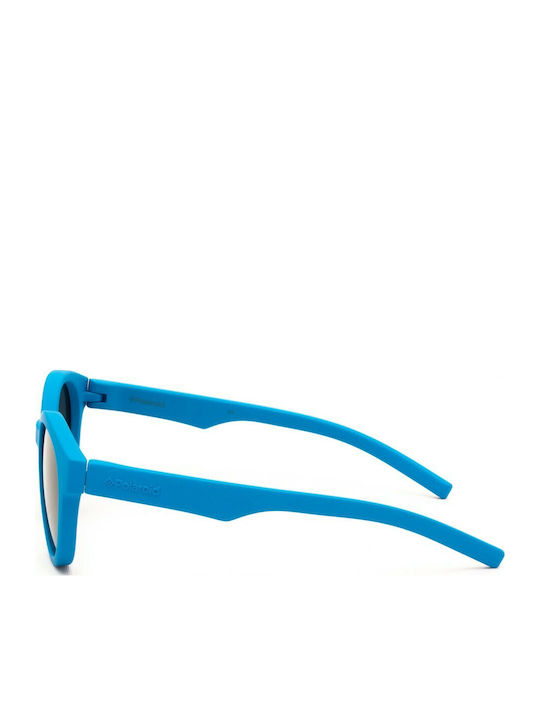 Polaroid Unbreakable Oval Kids Sunglasses with Polarized Mirror Blue Lens