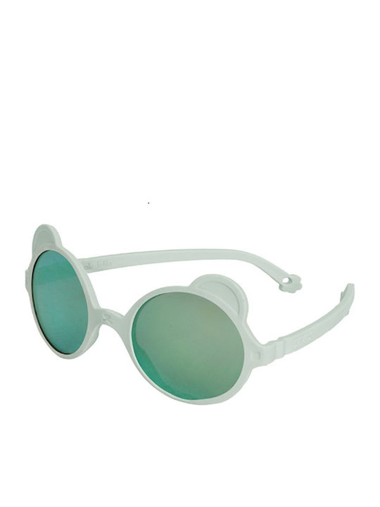 KiETLA Ourson Unbreakable Baby Sunglasses with Mirror Lens Almond Green for 1-2 Years