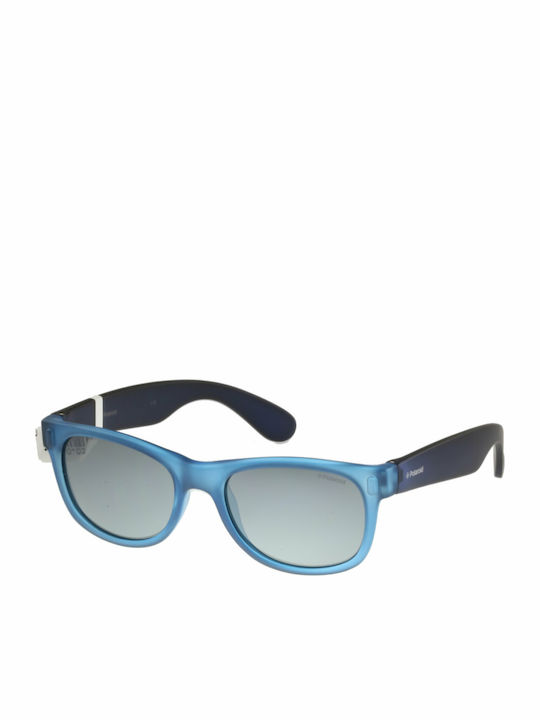 Polaroid Square Kids Sunglasses with Polarized Mirror Blue Lens