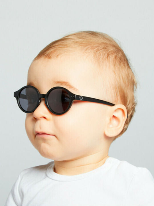 Izipizi Round Baby Sunglasses Black for 0-9 Months
