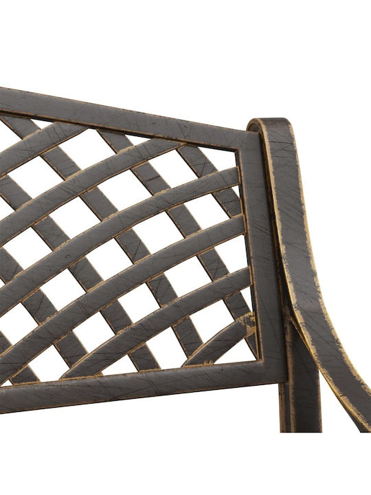Bench Outdoor Metal Brown 102x50x83cm