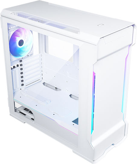 Phanteks Enthoo Evolv X Glass Gaming Midi-Turm Computergehäuse mit Seitenfenster und RGB-Beleuchtung Weiß