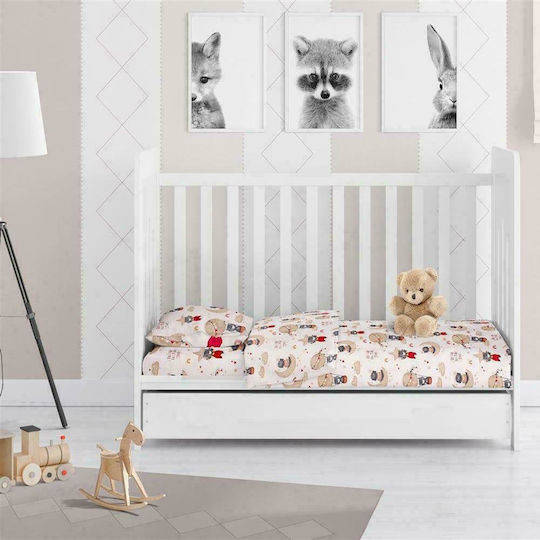 Dimcol Baby Duvet Cover Reach the Stars 190 Beige 120x160cm