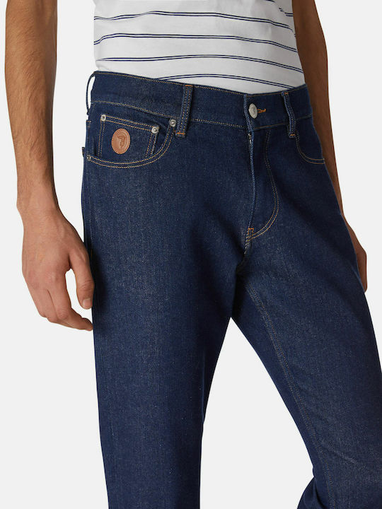Ανδρικό Παντελόνι Τζιν με Slim Tapered Εφαρμογή Navy Μπλε