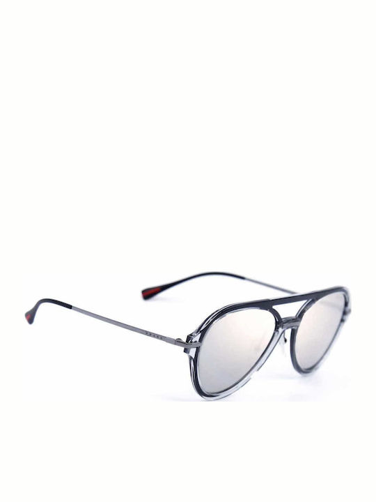 Prada Men's Sunglasses with Gray Frame and Silver Mirror Lens SPS04T MQG2B0