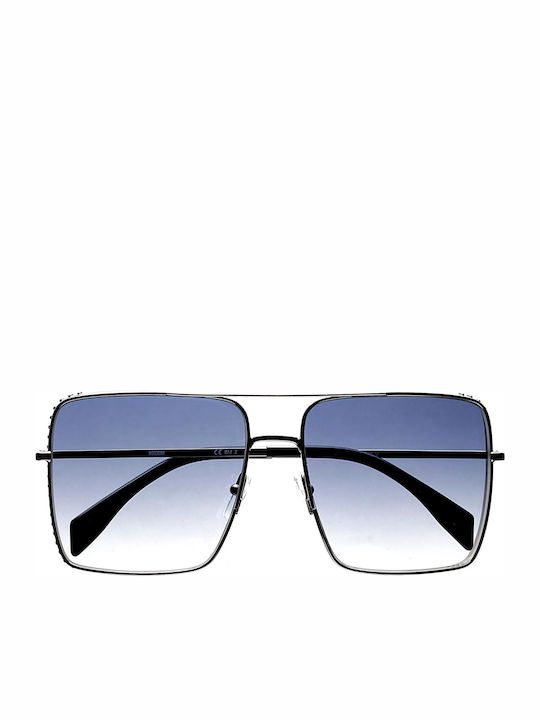 Moschino Women's Sunglasses with Silver Metal Frame and Blue Gradient Lens MOS020/S 6LB/08