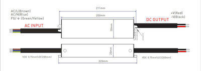 Sursă de alimentare LED Rezistent la apă IP67 Putere 30W cu tensiune de ieșire 12V Yanshuoda