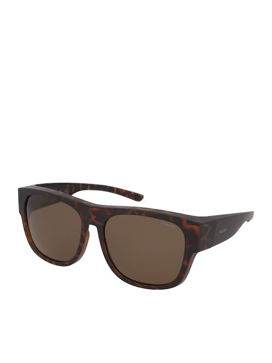 Polaroid Men's Sunglasses with Brown Tartaruga Plastic Frame and Brown Polarized Lens