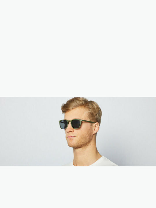 Izipizi Unisex Sunglasses with Green Plastic Frame and Polarized Lens