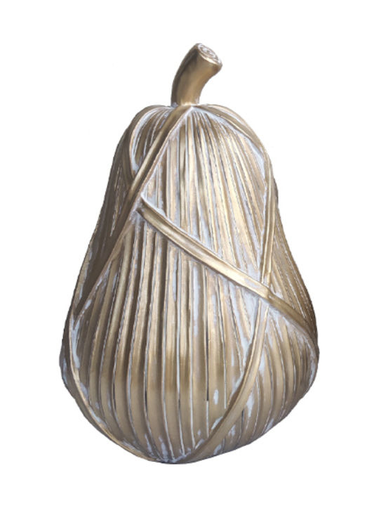 InTheBox Decorative Pear Tricot Poire made of Polyresin Gold 11.5x11.5x17.8cm 1pcs