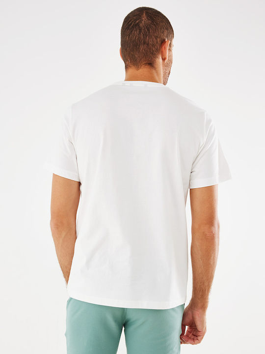 Mexx T-shirt Bărbătesc cu Mânecă Scurtă Off White