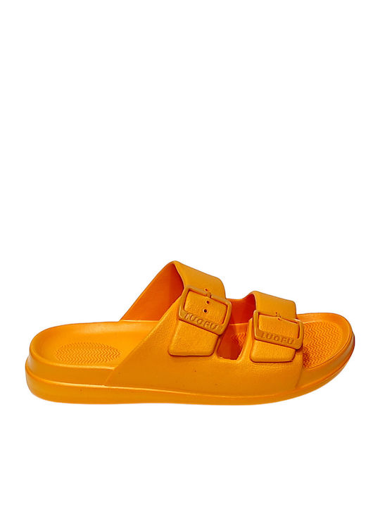 Women's Flip Flops in Orange Style