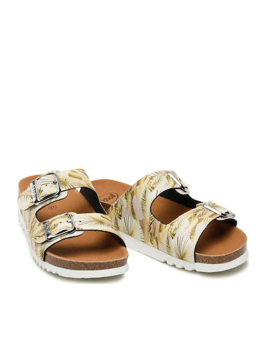 Greeny Mule 2.0 Γυναικεία Ανατομικά Σανδάλια Flatforms Μπεζ