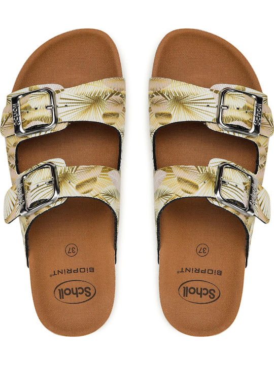 Greeny Mule 2.0 Γυναικεία Ανατομικά Σανδάλια Flatforms Μπεζ