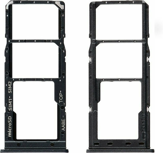 Βάση Κάρτας SIM & SD Dual Μαύρο για Galaxy A12