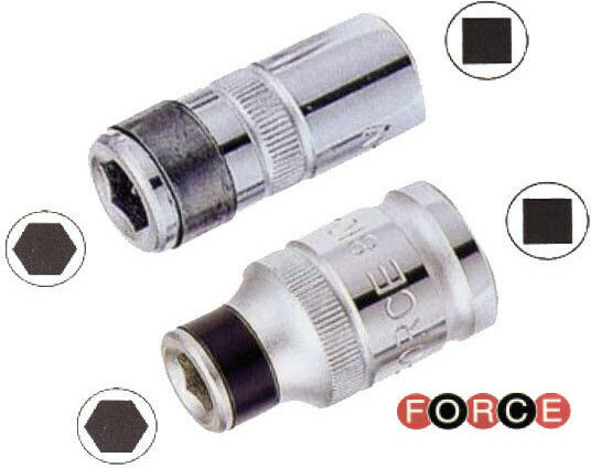 Force Adapter with Socket 3/8'' and Output Bit Holder