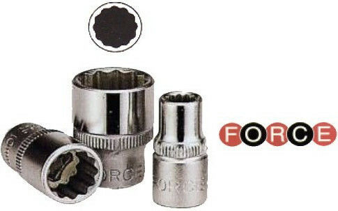 Force Socket Phillips with Square Drive 3/8" Diameter 17mm