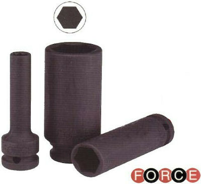 Force Socket Pneumatic Hex Long with Square Drive 1/2" Diameter 9mm