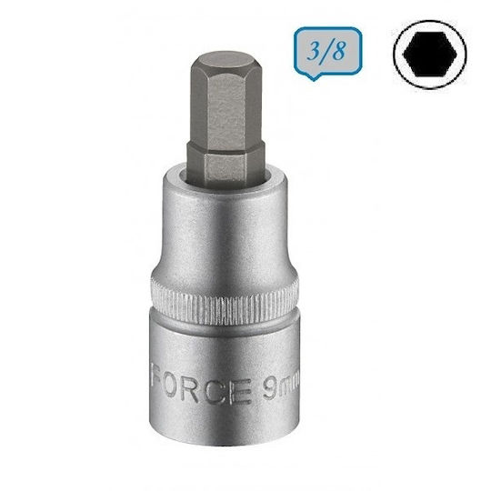 Force Allen socket 3/8'' Walnut with Allen Head and Socket 3/8'' H6x50mm