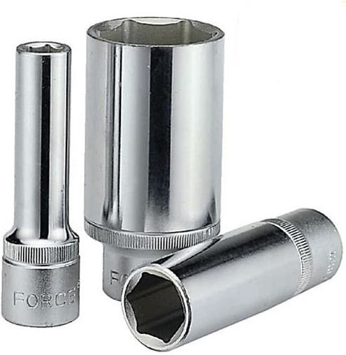 Force Socket Hex Long with Square Drive 1/2" Diameter 25mm