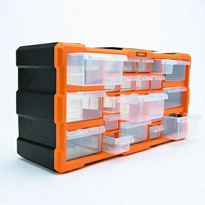 Kendo Organizator pentru Compartimentul de Unelte 22 Locuri Portocaliu 15x25x3.5cm.