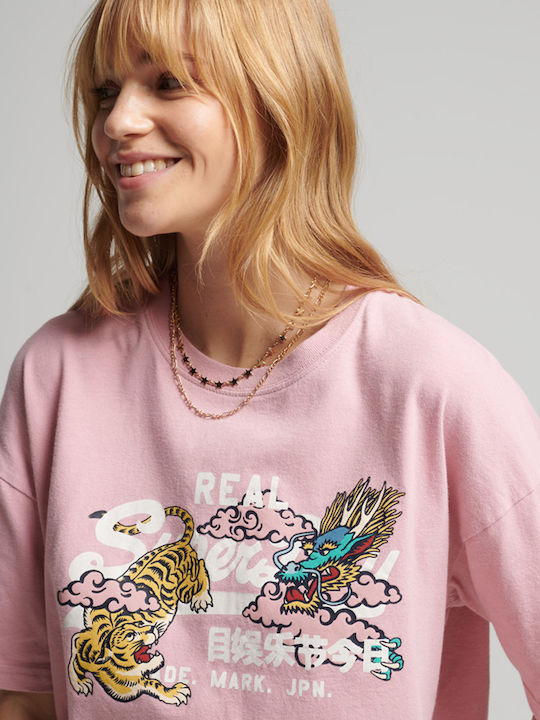 Vintage Vl Narrative Women's T-shirt Pink
