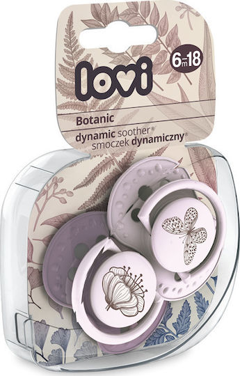 Lovi Baby Botanic Orthodontic Pacifiers Silicone Purple for 6-18 months 2pcs