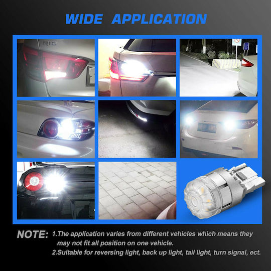NovSight Lamps Car & Motorcycle T20 LED 6500K Cold White 12V 9W 2pcs