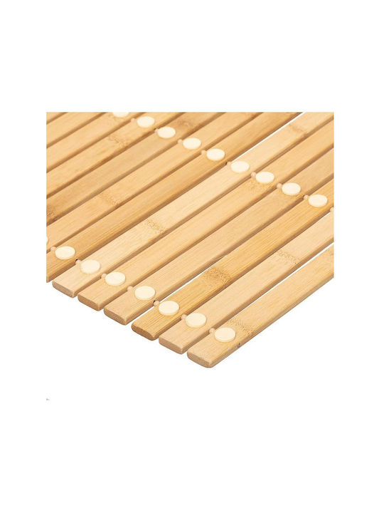 5Five Bath Mat Wooden Bamboo 174507 Beige 40x59cm