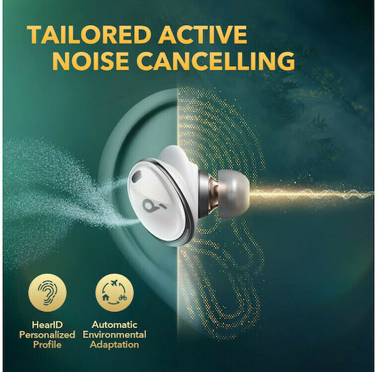 Soundcore by Anker Liberty 3 Pro In-ear Bluetooth Handsfree Ακουστικά με Αντοχή στον Ιδρώτα και Θήκη Φόρτισης Λευκά