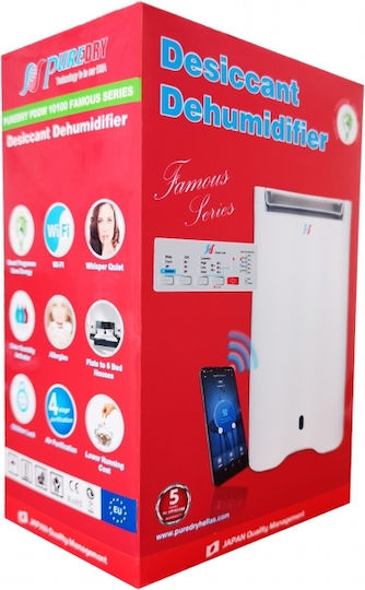 Puredry PDDW 10100 Famous Dehumidifier Zeolite with Ionizer and Wi-Fi 10lt