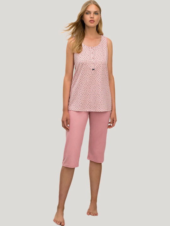 Vamp Damen Pyjama-Set Rosa