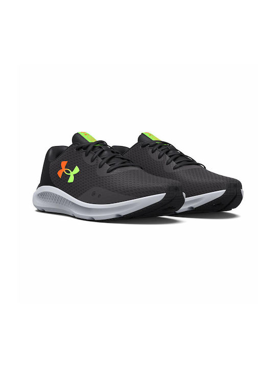 Charged Pursuit 3 Sport Shoes Running Jet Gray / Black / Blaze Orange