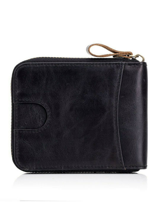 Leather Men's Wallet with RFID Black
