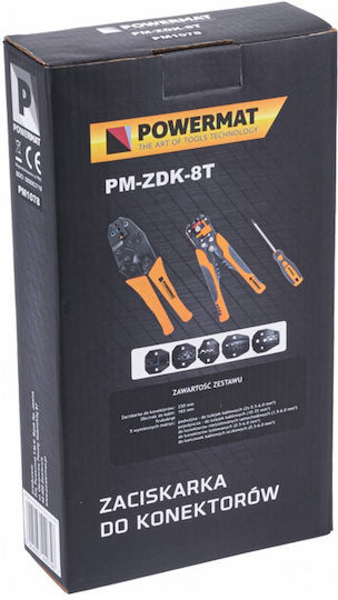 Powermat Set de clești Set de dezizolator de sârmă și sertizor și șurubelniță cu accesorii 8buc